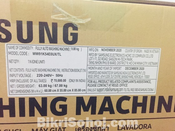 Samsung 9kg Front loading Washing Machine